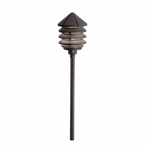 12V Three Tier Landscape Path Light Textured Architectural Bronze