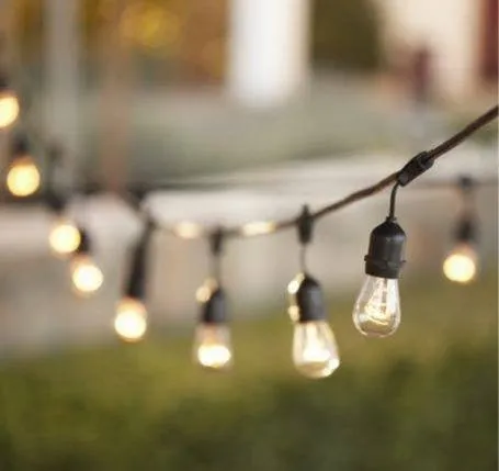 48 ft. Patio String Lights - 24 Sockets (E26) - Commercial Grade