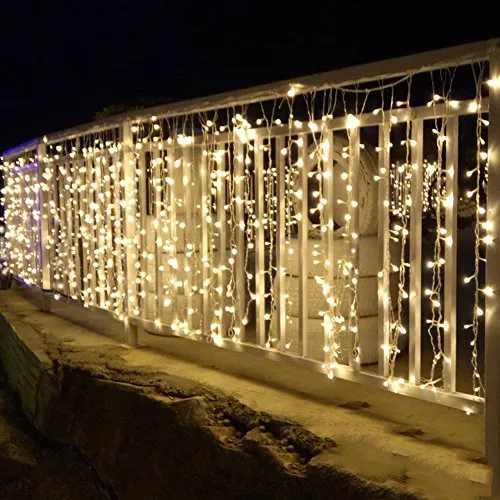 600 LED Window Curtain String Light - Warm White