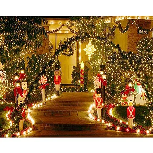 66ft 200 LED Christmas Tree String Lights - UL Safe Certified - Plug-in - Expandable Green Wire - 8 Modes - Warm White