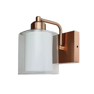 83355 Wall Light in Antique Brass/Glass