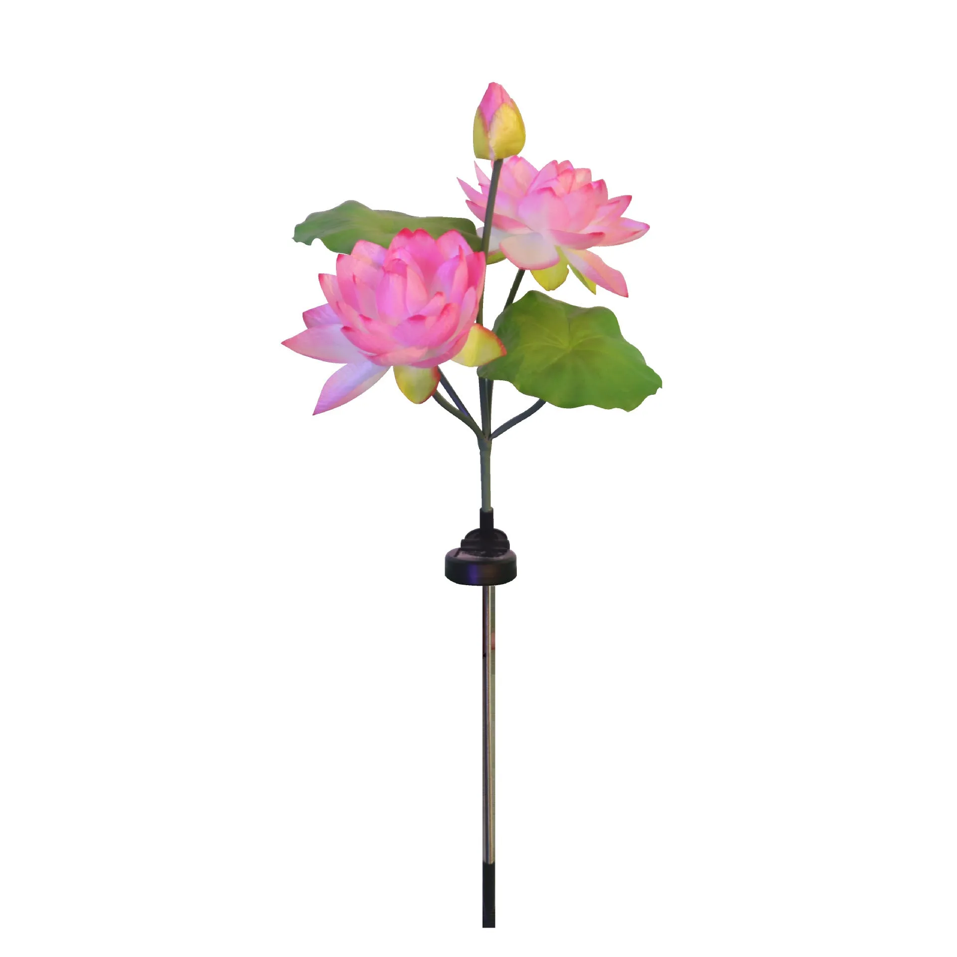 Bulk Artificial Lotus Water Lily Solar Energy LED Inserted Lamp for Outdoors Wholesale