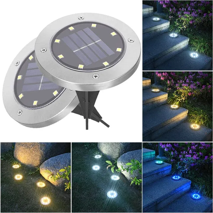 Deck Lights Solar Powered, Solar Deck Lights Outdoor 50 Hours Of Illumination,for Landscape,Walkway,Lawn,Steps Decks,Pathway Yard Stairs Fences,Garden Decorations