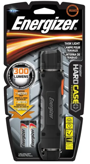 Energizer TUF2AAPE Flashlight, AA Battery, Alkaline Battery, LED Lamp, 300 Lumens, 38 m Beam Distance, 30 hr Run Time :CD: QUANTITY: 1