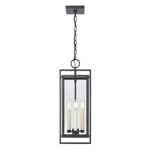 Gladwyn 3-Light Outdoor Hanging Lantern in Matte Black