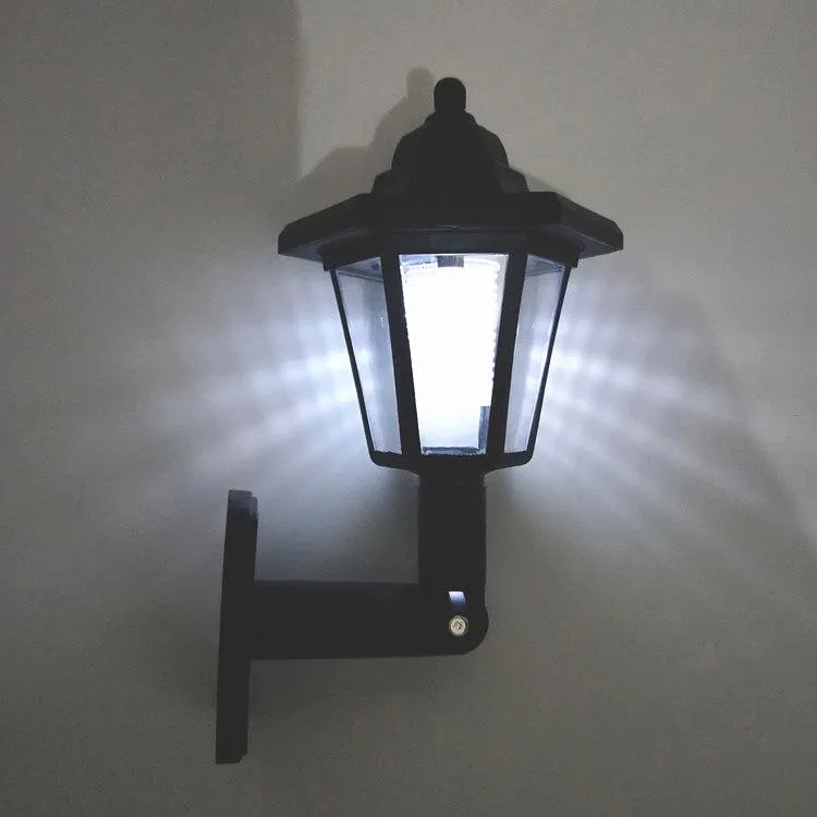 Hexagonal Garden Solar LED Wall Sconce