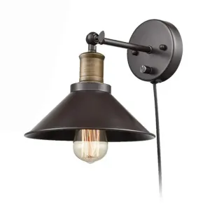 Industrial Swing Arm Wall Lamp Fixture - Conic Iron, 1/2-Head, Wall Mounted Lighting in Black for Living Room