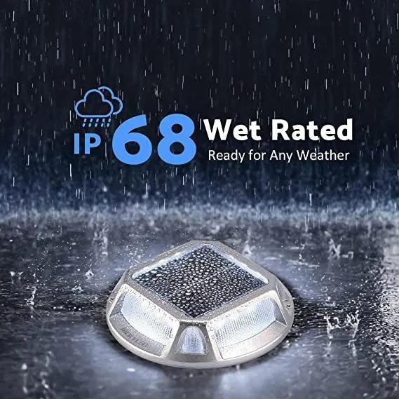 IP68 Waterproof Solar Deck Lights for Outdoor Garden, Stairs, and Walkways