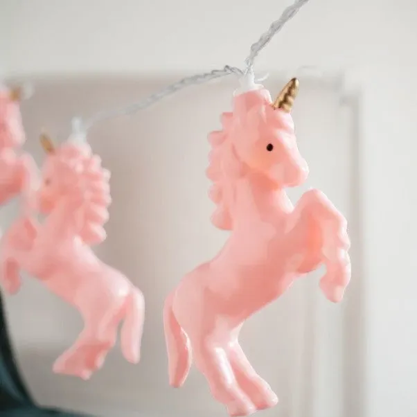 Kids Pink Unicorn LED String Lights