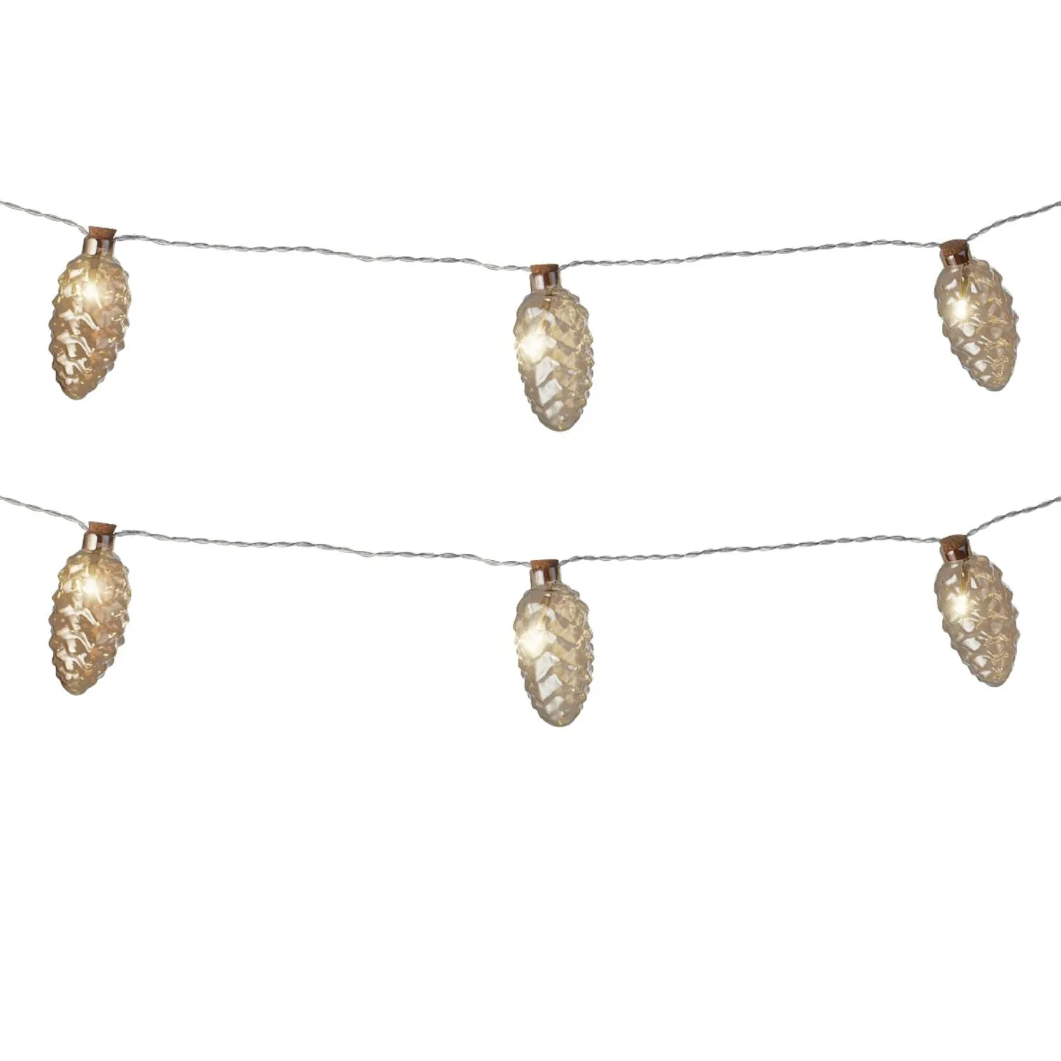 Lumineo 175cm Classic Warm Pinecone String Lights