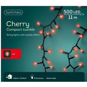 Lumineo 500 LED Red Twinkle Effect Outdoor LED Cherry Lights