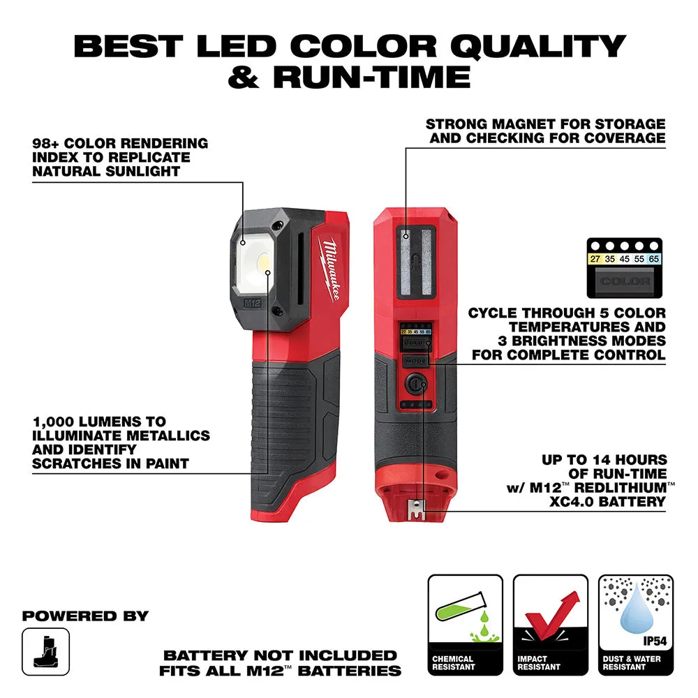 Milwaukee 2127-20 M12 Paint and Detailing Color Match Light