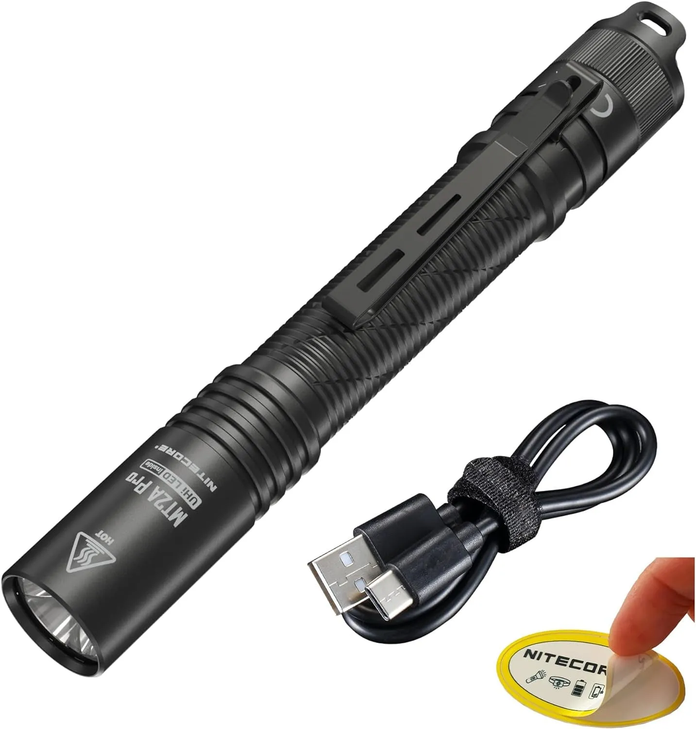 Nitecore MT2A Pro EDC Flashlight, 1000 Lumen, USB-C Rechargeable, 2X AA Battery Compatible Slim Penlight