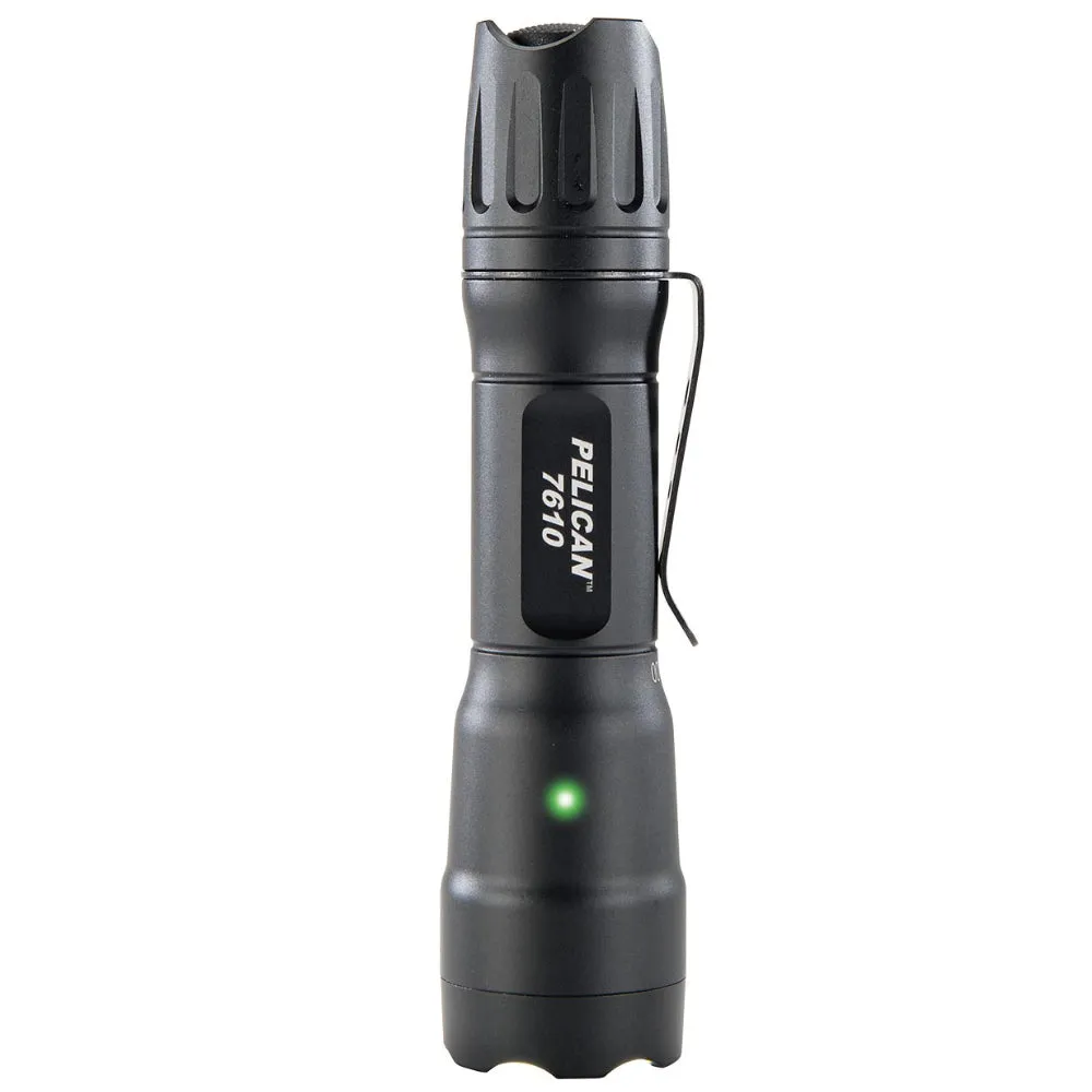 Pelican 7610 Tactical Flashlight 1018 Lumen LED Programmable Light, Black