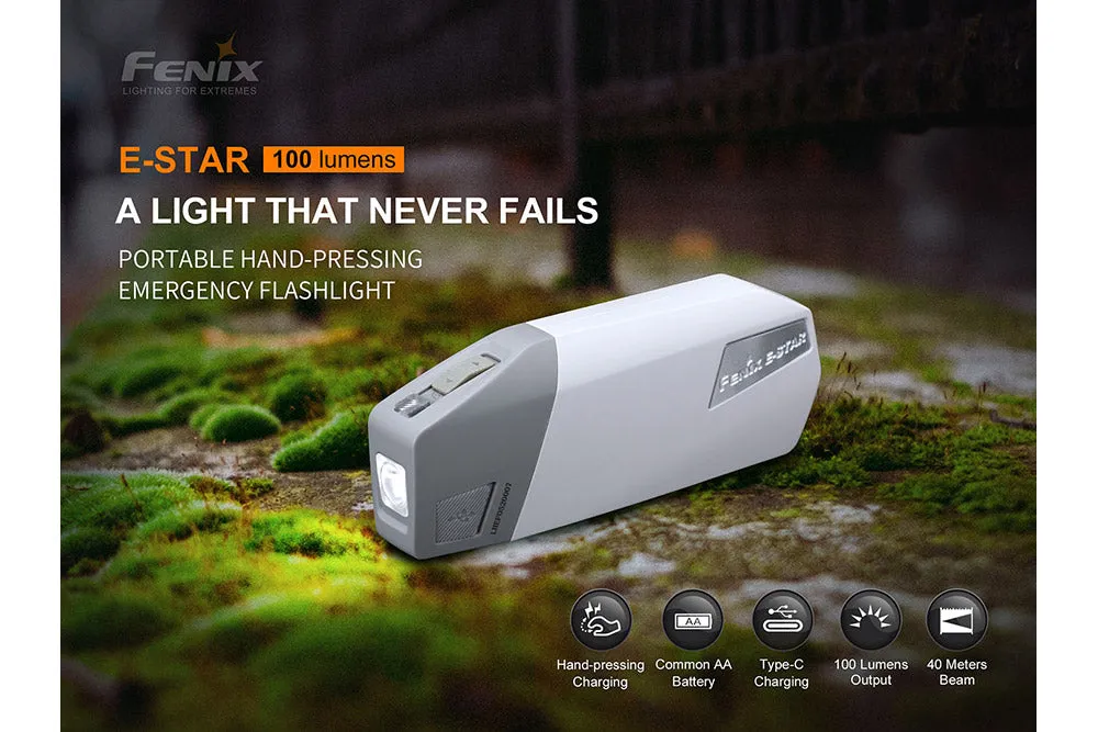 Portable Self-powered Emergency LED Flashlight - E-STAR