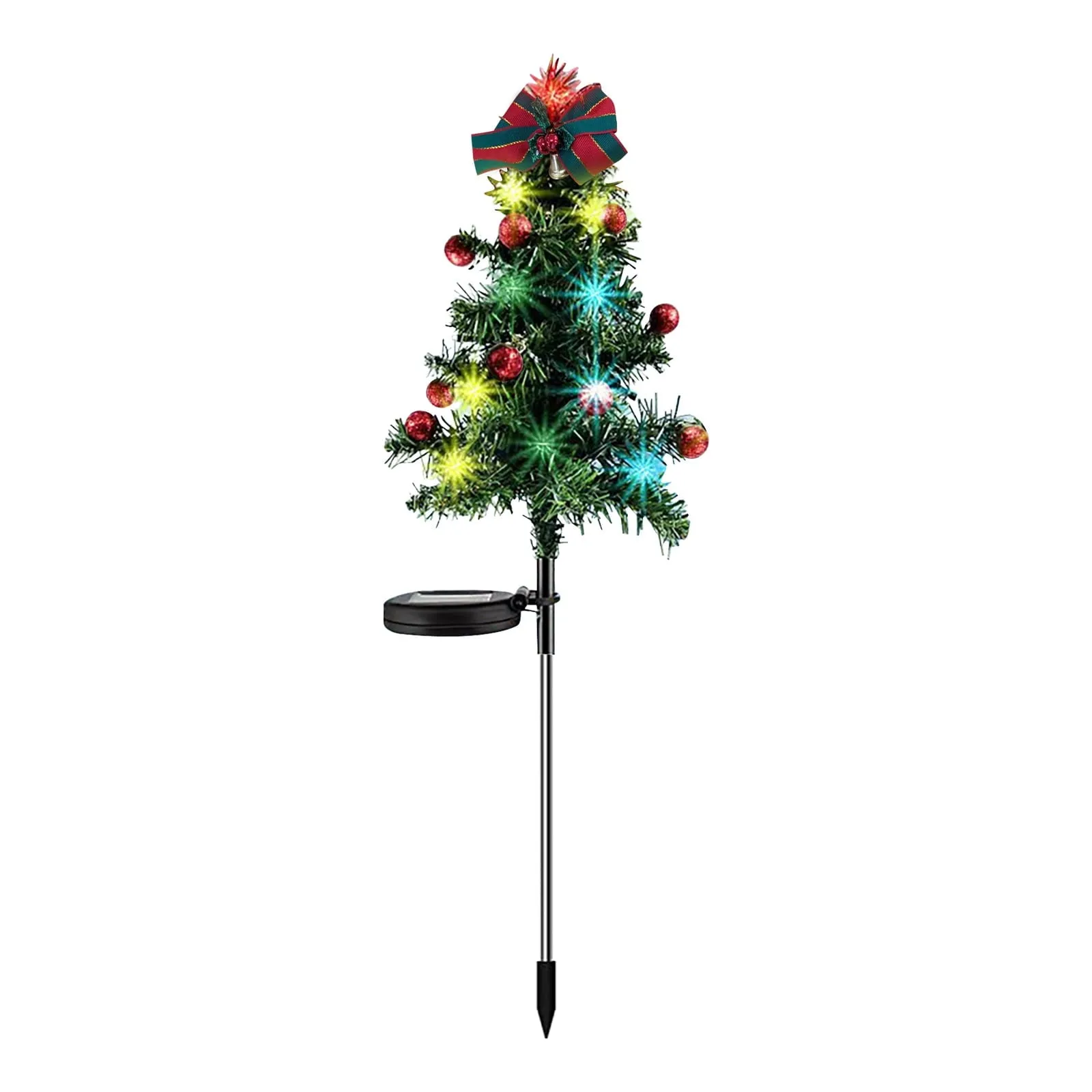 relaxed Solar Christmas Tree Garden Stake Lights, Xmas Tree Solar Yard Landscape Path Lights, Outdoor Waterproof Christmas Pathway Lights for Christmas Decoration Pathway Garden Patio Yard Patio,30in B(1pcs new style)