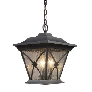 Rutland 3-Light Hanging Lantern in Hazelnut Bronze