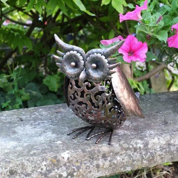 Scroll Owl Solar Garden Light