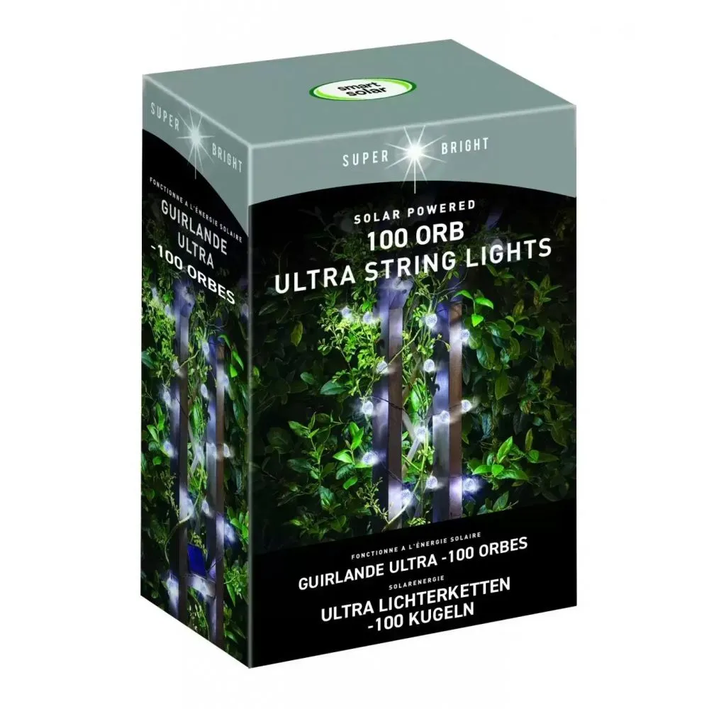 Smart Solar SuperBright 100 Orb Ultra String Lights