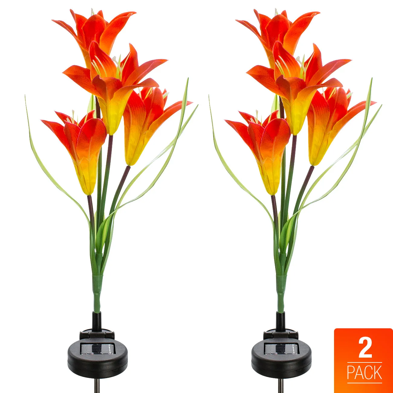 Solar Garden Flower Stake Lights (2 Pack)