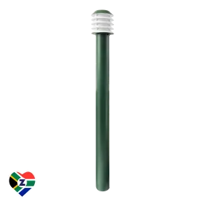 Spur Green Outdoor Bollard with White Louvers