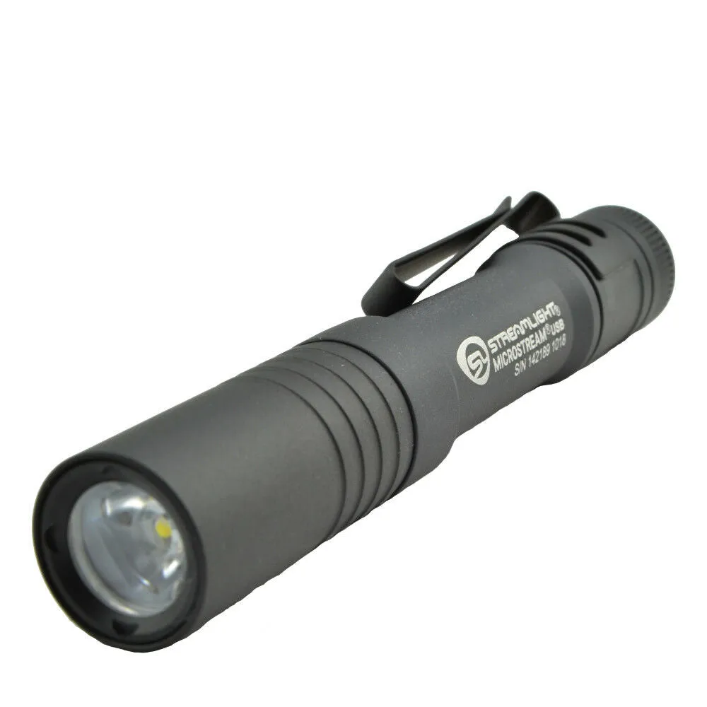 Streamlight Microstream USB Rechargeable Flashlight 250 Lumen LED Black (66604)