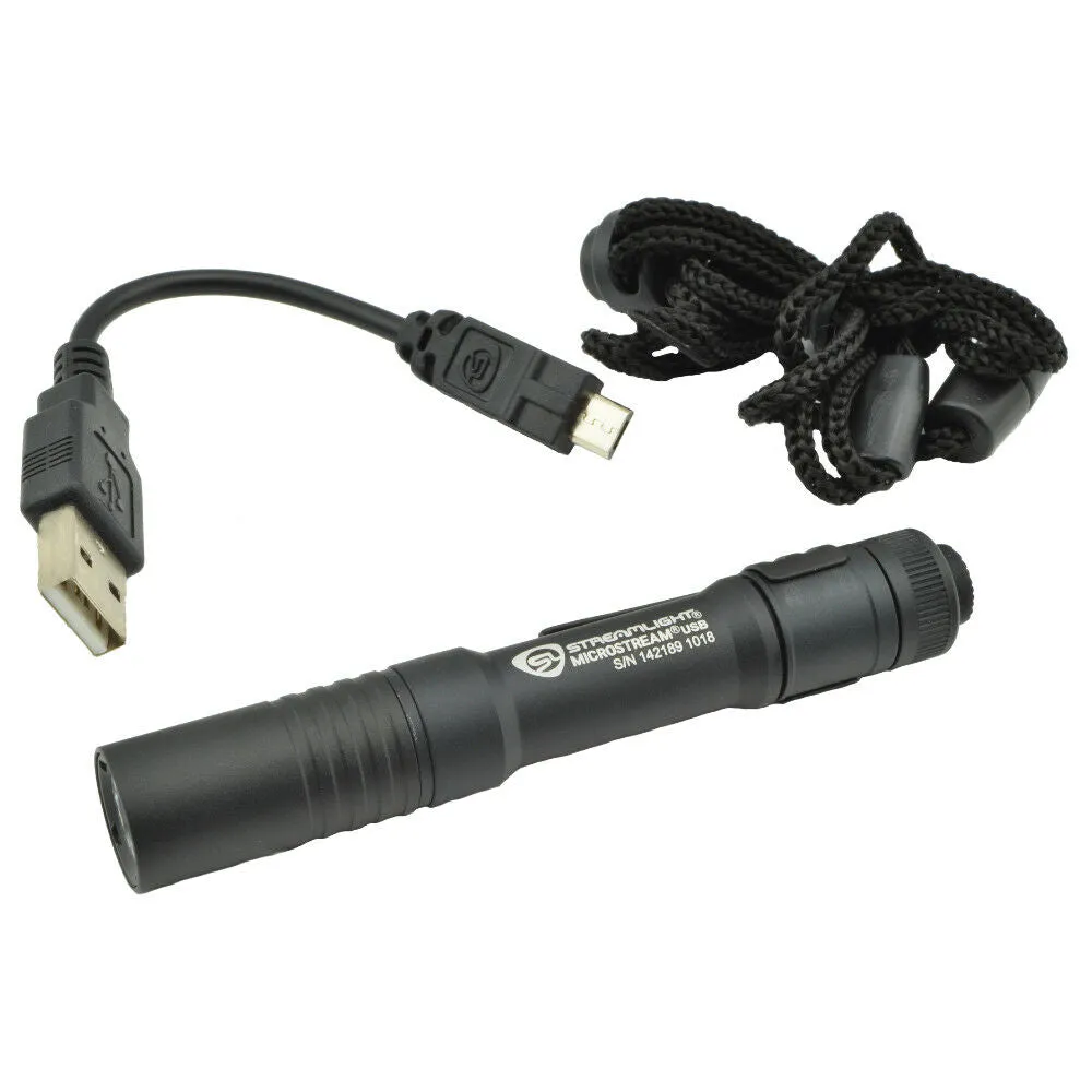 Streamlight Microstream USB Rechargeable Flashlight 250 Lumen LED Black (66604)