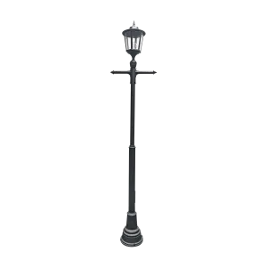 Thandeka 1 Light Black Resin Outdoor Pole with Clear Glass