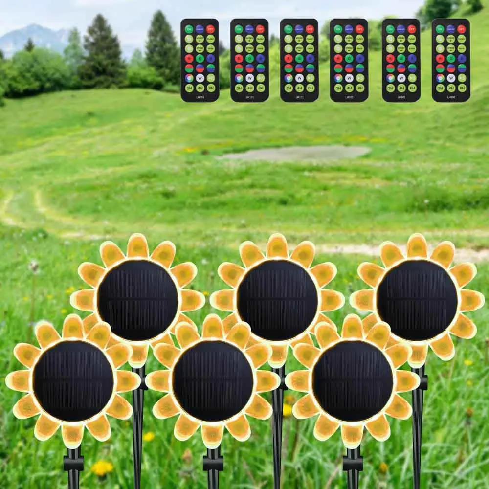 TheLAShop 6x Solar Light Outdoor Color Changing Landscape Path Light