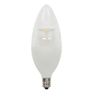 Westinghouse 5313000 6.5 Watt LED B13 Decorative Dimmable - 2700 Kelvin - Warm White - 500 Lumens - E12-Candelabra Base - 120 Volt - Hanging Box