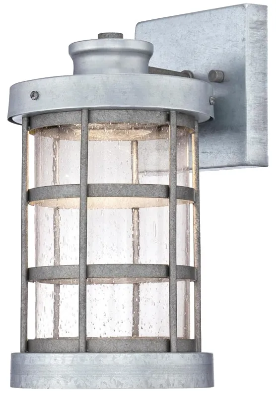 Westinghouse 6347800 Outdoor Wall Fixture, LED Lamp, 1000 Lumens, 2700 K Color Temp, Steel Fixture, Galvanized Fixture :EA: QUANTITY: 1